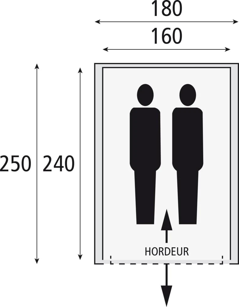 Bardani Escape 180 Pop Up / 2 Persoons Tent Grijs - Afbeelding 2